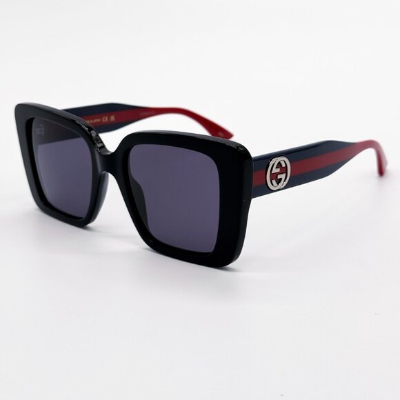 NEW GUCCI GG1861S 004 WOMEN SHINY BLACK SUNGLASSES GUCCI - Picture 7 of 13